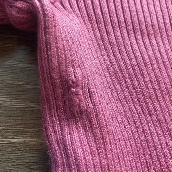 Bar III Women's Volume-Sleeve Sweater In Plum Pink Blouse Size Medium - Picture 13 of 13
